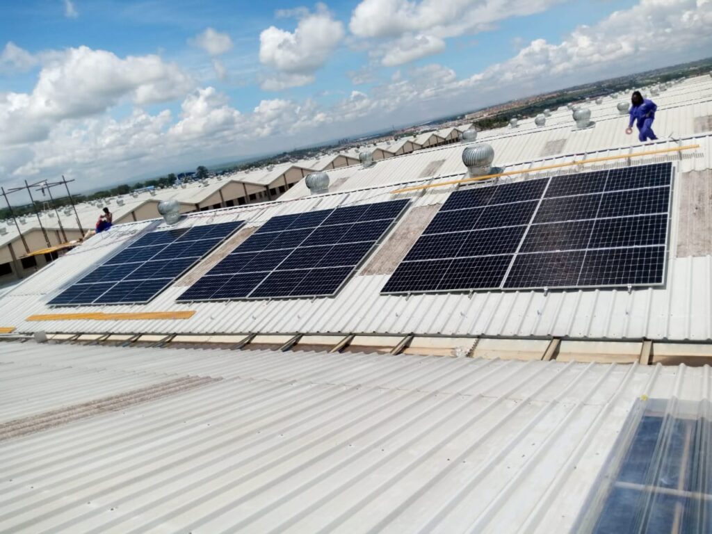 Solar installation on a business rooftop. Spenomatic Solar Home Solutions offers exceptional Small Business Solar Solutions